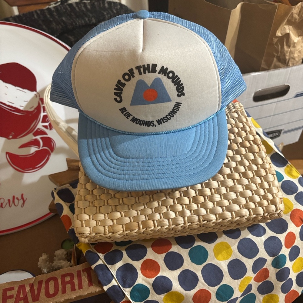 Blue and White Trucker Hat